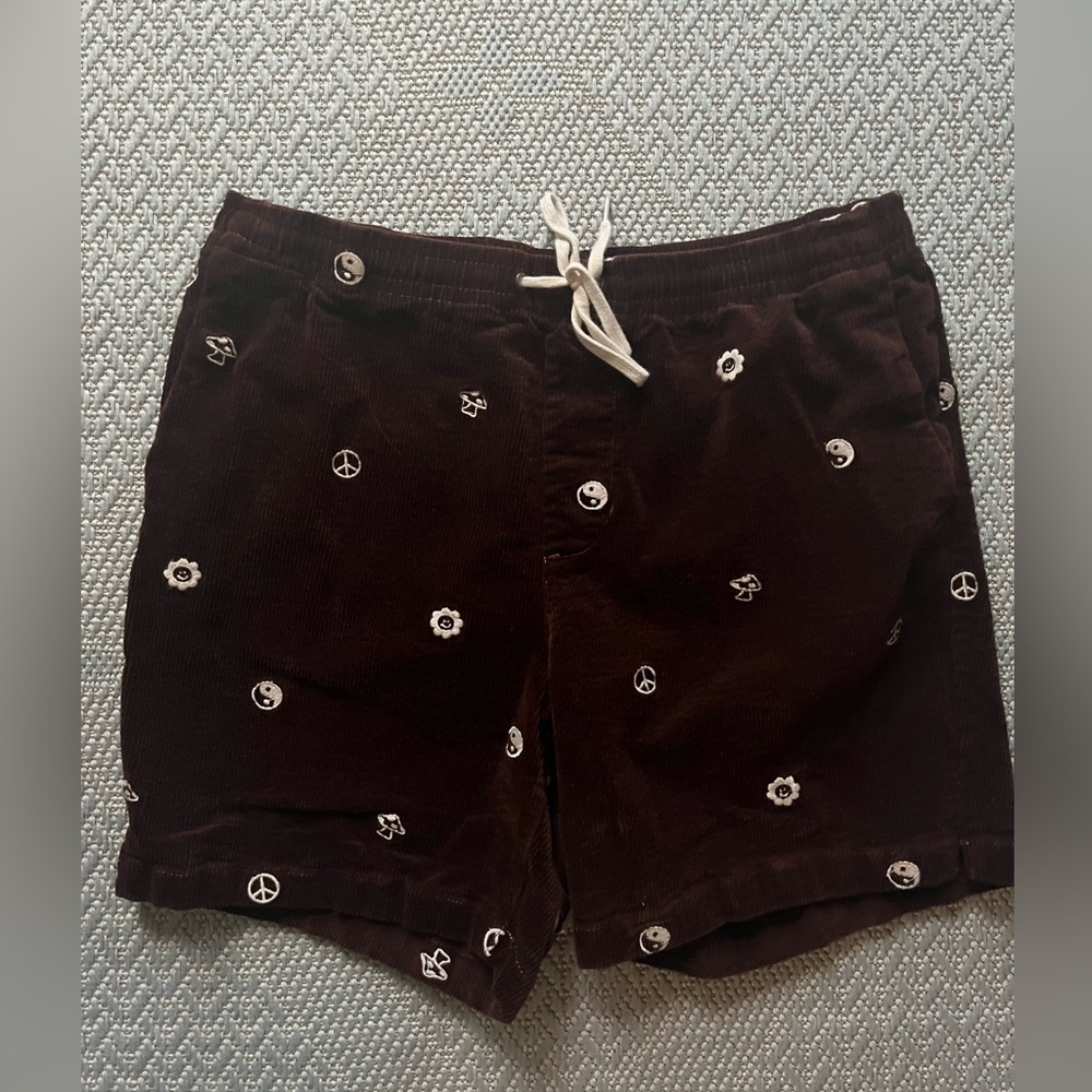 Aesthetic Patchwork Design Corduroy Shorts